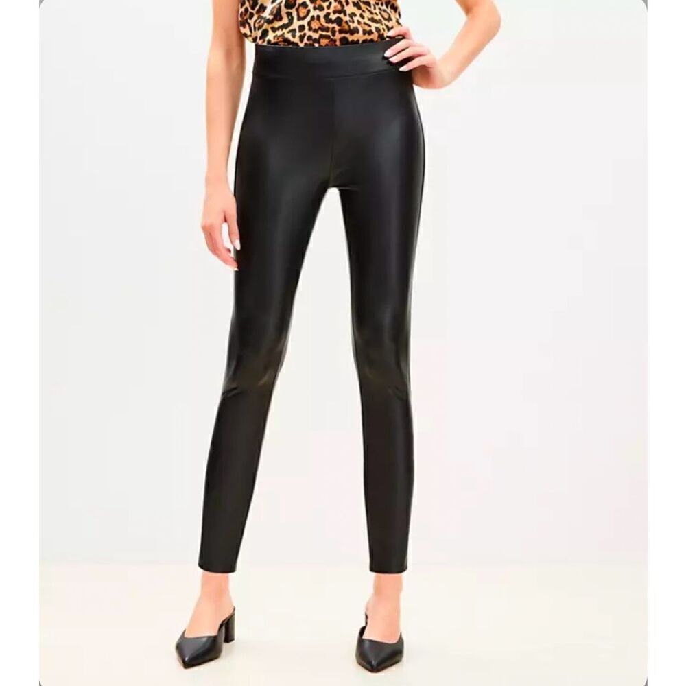 LOFT Petite Faux Leather Leggings